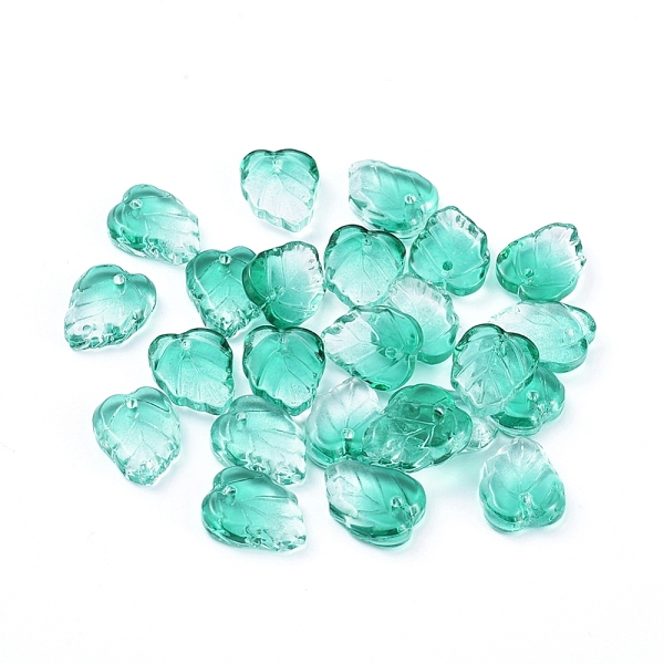 PandaHall Two-Tone Transparent Glass Charms, Leaf, Cyan, 13.5x10.5x3.5mm, Hole: 1.2mm Glass Leaf Cyan
PandaHall Two-Tone Transparent Glass Charms, Leaf, Cyan, 13.5x10.5x3.5mm, Hole: 1.2mm Glass Leaf Cyan