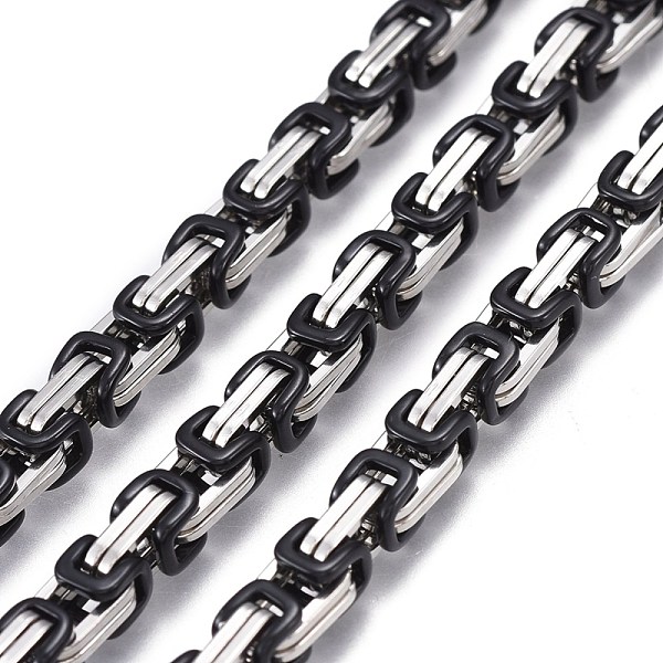 PandaHall 304 Stainless Steel Byzantine Chains, Unwelded, Electrophoresis Black & Stainless Steel Color, 8~11.5x5mm 304 Stainless Steel
PandaHall 304 Stainless Steel Byzantine Chains, Unwelded, Electrophoresis Black & Stainless Steel Color, 8~11.5x5mm 304 Stainless Steel