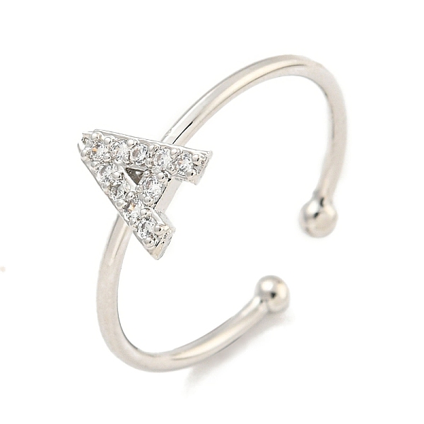 PandaHall Rack Plating Brass Open Cuff Rings for Women, with Cubic Zirconia, Cadmium Free & Lead Free, Long-Lasting Plated, Letter, Letter A...
PandaHall Rack Plating Brass Open Cuff Rings for Women, with Cubic Zirconia, Cadmium Free & Lead Free, Long-Lasting Plated, Letter, Letter A...