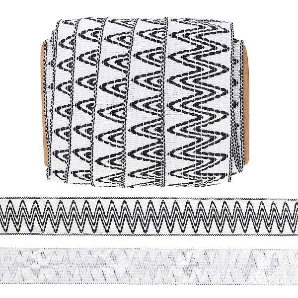 PandaHall ARRICRAFT Ethnic Style Jacquard Nylon Elastic Ribbon, Flat with Wave Pattern, Black, 54mm Elastic Fibre Flat Black
PandaHall ARRICRAFT Ethnic Style Jacquard Nylon Elastic Ribbon, Flat with Wave Pattern, Black, 54mm Elastic Fibre Flat Black
