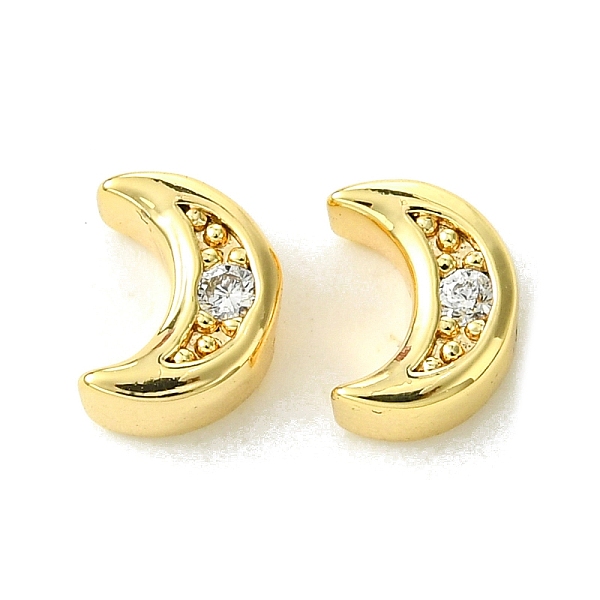 PandaHall Brass Micro Pave Cubic Zirconia Beads, Moon, Real 18K Gold Plated, 8x6x3.8mm, Hole: 1mm Brass+Cubic Zirconia Moon Clear
PandaHall Brass Micro Pave Cubic Zirconia Beads, Moon, Real 18K Gold Plated, 8x6x3.8mm, Hole: 1mm Brass+Cubic Zirconia Moon Clear