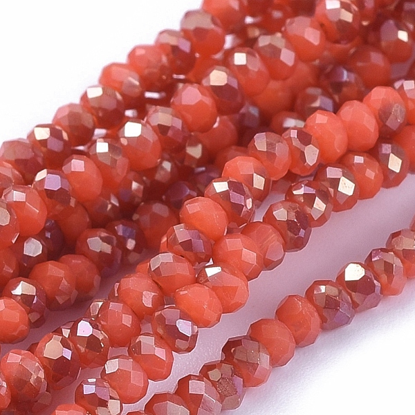 PandaHall Electroplate Glass Beads Strands, Half Rainbow Plated, Faceted, Rondelle, Orange Red, 2.5x1mm, Hole: 0.5mm, about...
PandaHall Electroplate Glass Beads Strands, Half Rainbow Plated, Faceted, Rondelle, Orange Red, 2.5x1mm, Hole: 0.5mm, about...