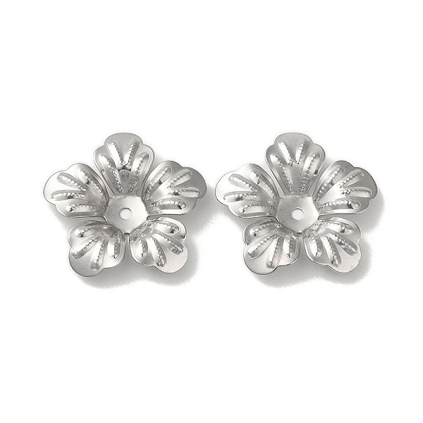 PandaHall 304 Stainless Steel Bead Caps, 5-Petal Flower, Stainless Steel Color, 21x20x3.5mm, Hole: 1.6mm 304 Stainless Steel
PandaHall 304 Stainless Steel Bead Caps, 5-Petal Flower, Stainless Steel Color, 21x20x3.5mm, Hole: 1.6mm 304 Stainless Steel