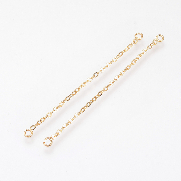 PandaHall Brass Chain Links connectors, Real 18K Gold Plated, 46x3x1mm, Hole: 1.5mm Brass
PandaHall Brass Chain Links connectors, Real 18K Gold Plated, 46x3x1mm, Hole: 1.5mm Brass