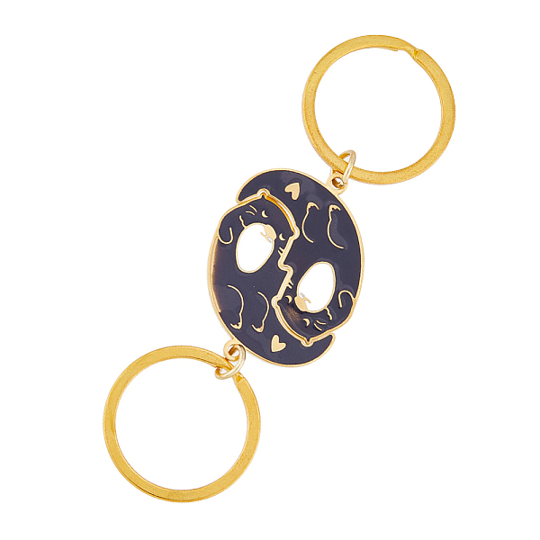 PandaHall Alloy Enamel Ying Yang Cat Couples Keychain, for Couple His and Hers Valentines Gifts, Golden, 6.5cm Alloy Cat Shape
PandaHall Alloy Enamel Ying Yang Cat Couples Keychain, for Couple His and Hers Valentines Gifts, Golden, 6.5cm Alloy Cat Shape