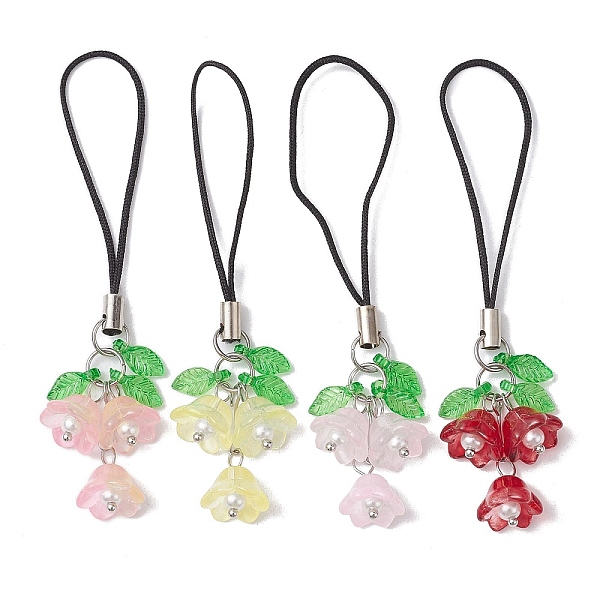 PandaHall Glass Mobile Straps, with Transparent Acrylic Charms and Baking Painted Glass Pearl Beads and Mobile Phone Strap, Lily Flower..., Multicolor
PandaHall Glass Mobile Straps, with Transparent Acrylic Charms and Baking Painted Glass Pearl Beads and Mobile Phone Strap, Lily Flower..., Multicolor