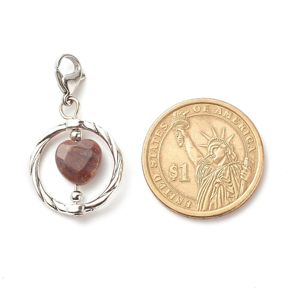 PandaHall Alloy Linking Rings & Heart Natural Indian Agate Pendant Decorations, with 304 Stainless Steel Lobster Claw Clasps and Brass Beads...
PandaHall Alloy Linking Rings & Heart Natural Indian Agate Pendant Decorations, with 304 Stainless Steel Lobster Claw Clasps and Brass Beads...