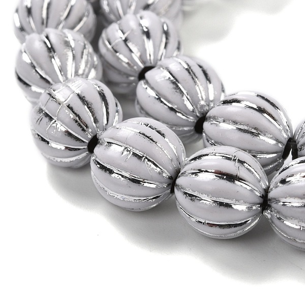 PandaHall Grooved Resin Beads Strands, Silver Metal Enlaced, Pumpkin, Light Grey, 10~12mm, Hole: 3mm, about 32pcs/strand, 13.78''(35cm)...
PandaHall Grooved Resin Beads Strands, Silver Metal Enlaced, Pumpkin, Light Grey, 10~12mm, Hole: 3mm, about 32pcs/strand, 13.78''(35cm)...