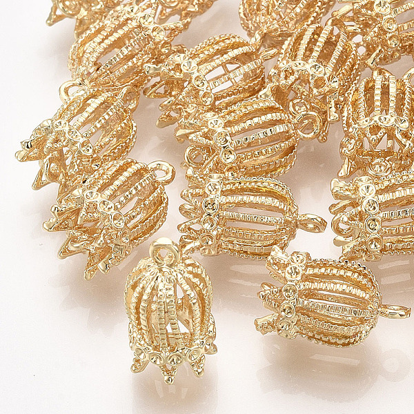 PandaHall Brass Connector Rhinestone Settings, Birdcage, Real 18K Gold Plated, Fit for 1mm Rhinestone, 15x9mm, Hole: 1.2mm Brass Others
PandaHall Brass Connector Rhinestone Settings, Birdcage, Real 18K Gold Plated, Fit for 1mm Rhinestone, 15x9mm, Hole: 1.2mm Brass Others