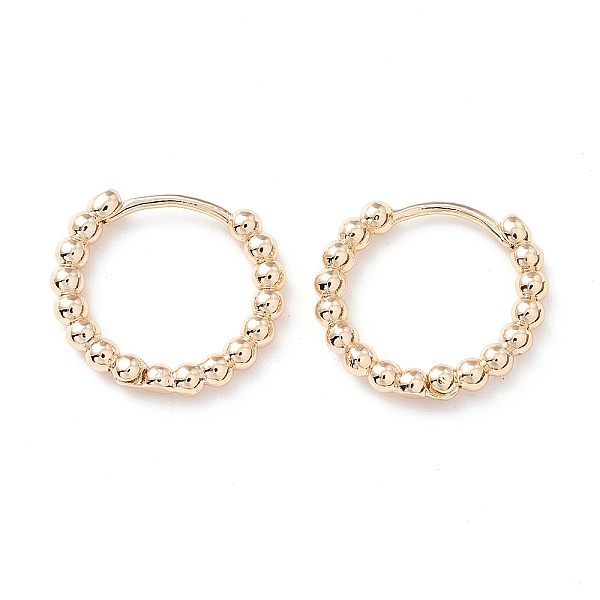 PandaHall Rack Plating Brass Beaded Huggie Hoop Earrings for Women, Cadmium Free & Lead Free, Real 14K Gold Plated, 15x17x2.5mm, Pin: 0.7mm...
PandaHall Rack Plating Brass Beaded Huggie Hoop Earrings for Women, Cadmium Free & Lead Free, Real 14K Gold Plated, 15x17x2.5mm, Pin: 0.7mm...