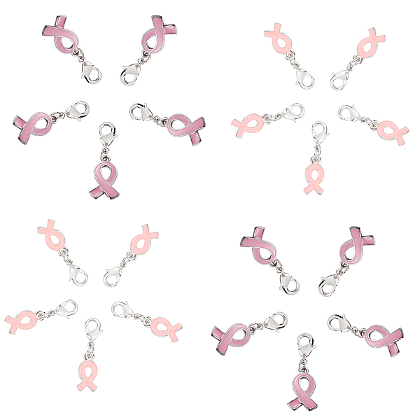 PandaHall SUNNYCLUE October Breast Cancer Pink Awareness Ribbon Alloy Enamel Pendants, with Rhinestone and Alloy Lobster Claw Clasps, Pink...
PandaHall SUNNYCLUE October Breast Cancer Pink Awareness Ribbon Alloy Enamel Pendants, with Rhinestone and Alloy Lobster Claw Clasps, Pink...