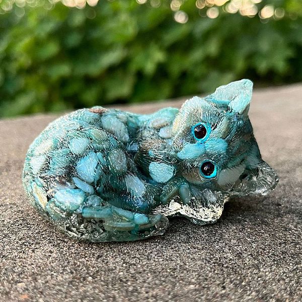 PandaHall Resin Sleeping Cat Display Decoration, with Natural Amazonite Chips inside Statues for Home Office Decorations, 75x52x40mm...
PandaHall Resin Sleeping Cat Display Decoration, with Natural Amazonite Chips inside Statues for Home Office Decorations, 75x52x40mm...