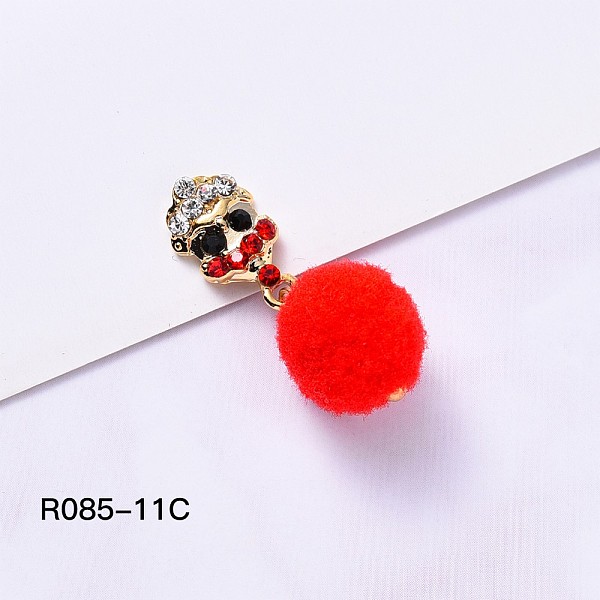 PandaHall Christmas Theme Alloy Rhinestone Nail Care Decoration, with Fabric Ball, Father Christmas, Red, Real 18K Gold Plated, 26x10mm...
PandaHall Christmas Theme Alloy Rhinestone Nail Care Decoration, with Fabric Ball, Father Christmas, Red, Real 18K Gold Plated, 26x10mm...