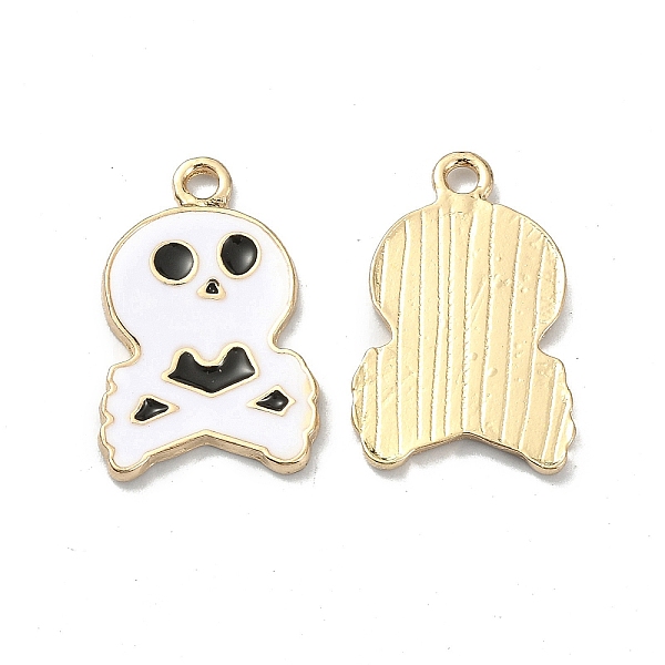PandaHall Halloween Light Gold Tone Alloy Enamel Pendants, Skull Charm, White, 23x15x1.5mm, Hole: 2mm Alloy+Enamel Skull White
PandaHall Halloween Light Gold Tone Alloy Enamel Pendants, Skull Charm, White, 23x15x1.5mm, Hole: 2mm Alloy+Enamel Skull White