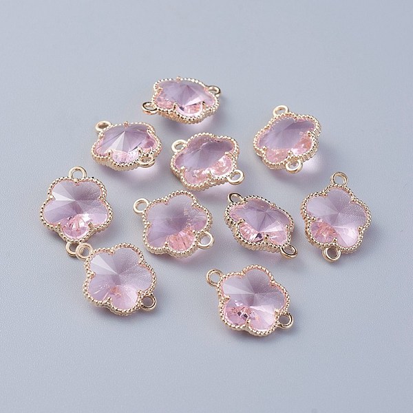 PandaHall Glass Links connectors, with Eco-Friendly Alloy Open Back Berzel Findings, Flower, Light Gold, Pink, 15.5x12x5mm, Hole: 1.4mm...
PandaHall Glass Links connectors, with Eco-Friendly Alloy Open Back Berzel Findings, Flower, Light Gold, Pink, 15.5x12x5mm, Hole: 1.4mm...