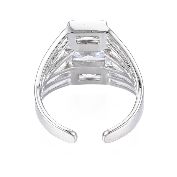 PandaHall Clear Cubic Zirconia Triple Rectangle Open Cuff Ring, Brass Chunky Wide Ring for Women, Nickel Free, Real Platinum Plated, US Size...
PandaHall Clear Cubic Zirconia Triple Rectangle Open Cuff Ring, Brass Chunky Wide Ring for Women, Nickel Free, Real Platinum Plated, US Size...