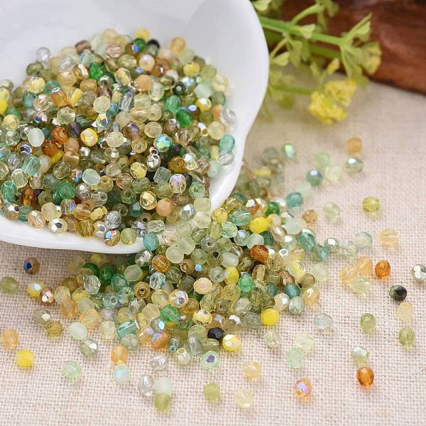 PandaHall Fire-polished Czech Glass Beads, Electroplated/Dyed/Frosted, Faceted, Drum, Mixed Color, 3x3mm, Hole: 0.9mm, about..., Multicolor
PandaHall Fire-polished Czech Glass Beads, Electroplated/Dyed/Frosted, Faceted, Drum, Mixed Color, 3x3mm, Hole: 0.9mm, about..., Multicolor