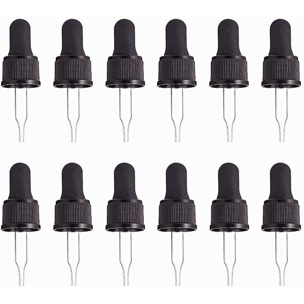 PandaHall 12pcs Glass Eye Droppers for Essential Oil 5ml (1/6 Ounce) Pressure Rotating Cover Oil Droppers Pipettes Roller Tops for..., Black
PandaHall 12pcs Glass Eye Droppers for Essential Oil 5ml (1/6 Ounce) Pressure Rotating Cover Oil Droppers Pipettes Roller Tops for..., Black
