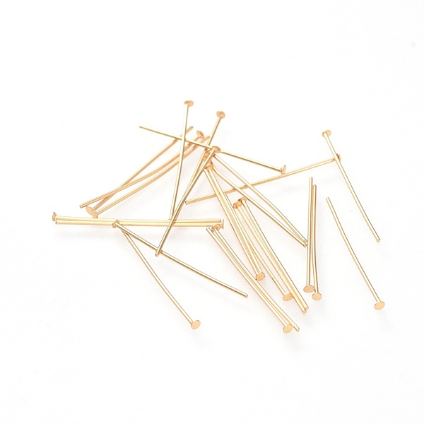 PandaHall 304 Stainless Steel Flat Head Pins, Real 18K Gold Plated, 25x0.7mm, Head: 1.5mm 304 Stainless Steel
PandaHall 304 Stainless Steel Flat Head Pins, Real 18K Gold Plated, 25x0.7mm, Head: 1.5mm 304 Stainless Steel
