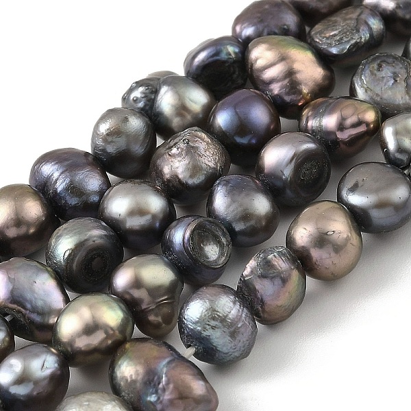 PandaHall Dyed Natural Cultured Freshwater Pearl Beads Strands, Two Sides Polished, Black, 7~8mm, Hole: 0.5mm, about 25pcs/strand, 6.89''...
PandaHall Dyed Natural Cultured Freshwater Pearl Beads Strands, Two Sides Polished, Black, 7~8mm, Hole: 0.5mm, about 25pcs/strand, 6.89''...