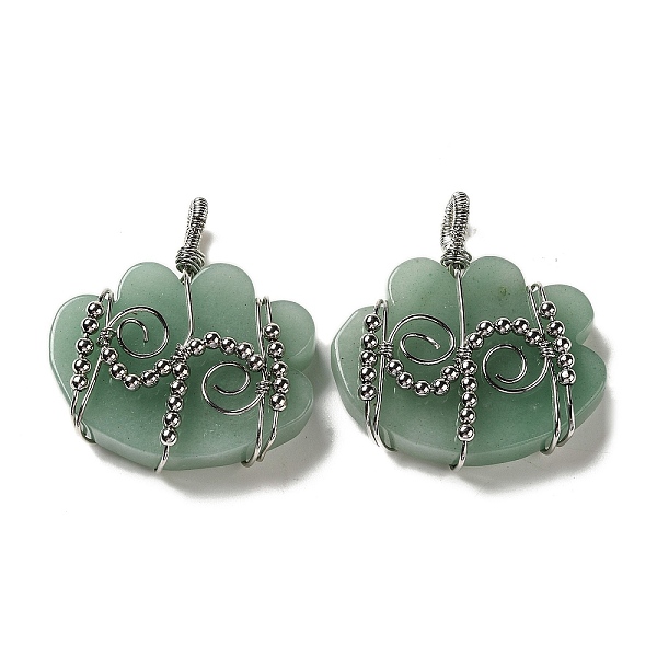 PandaHall Natural Green Aventurine Copper Wire Wrapped Pendants, Cloud Charms with Brass Beads, Rack Plating, Platinum...
PandaHall Natural Green Aventurine Copper Wire Wrapped Pendants, Cloud Charms with Brass Beads, Rack Plating, Platinum...