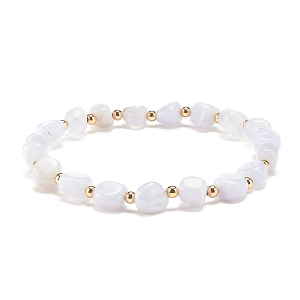 PandaHall Natural Blue Lace Agate Round Beaded Stretch Bracelet, Gemstone Jewelry for Women, Inner Diameter: 2 inch(5.1cm) Blue Lace Agate
PandaHall Natural Blue Lace Agate Round Beaded Stretch Bracelet, Gemstone Jewelry for Women, Inner Diameter: 2 inch(5.1cm) Blue Lace Agate