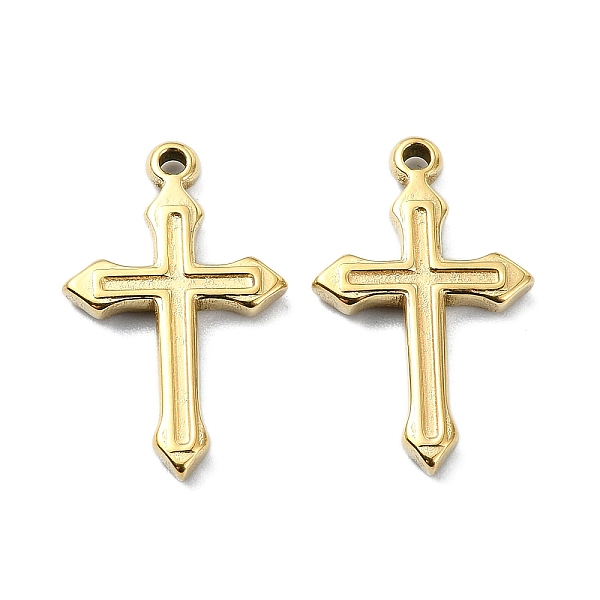 PandaHall 304 Stainless Steel Pendants, Cross Charm, Real 14K Gold Plated, 19x11.5x2mm, Hole: 1.2mm 304 Stainless Steel Cross
PandaHall 304 Stainless Steel Pendants, Cross Charm, Real 14K Gold Plated, 19x11.5x2mm, Hole: 1.2mm 304 Stainless Steel Cross