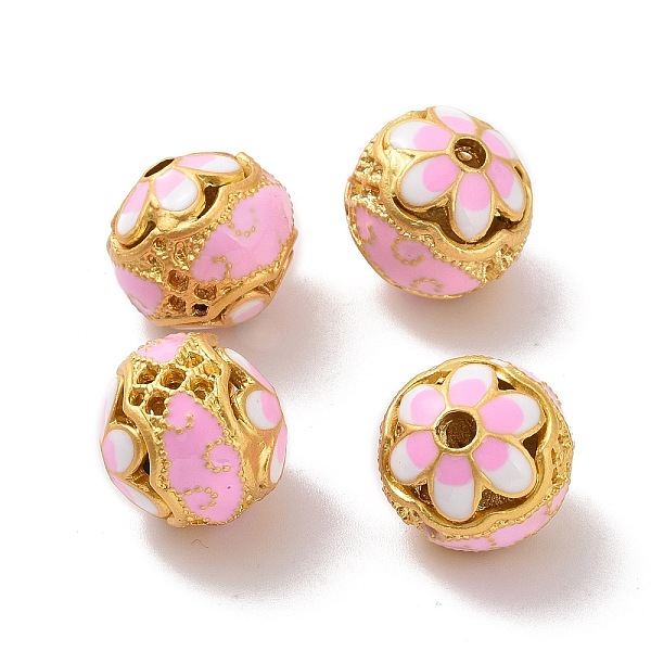 PandaHall Hollow Alloy Beads, with Enamel, Rondelle with Flower, Matte Gold Color, Pink, 14x13mm, Hole: 2.5mm Alloy+Enamel Rondelle Pink
PandaHall Hollow Alloy Beads, with Enamel, Rondelle with Flower, Matte Gold Color, Pink, 14x13mm, Hole: 2.5mm Alloy+Enamel Rondelle Pink