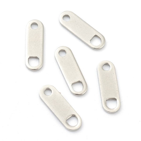 PandaHall 201 Stainless Steel Chain Tabs, Chain Extender Connectors, Oval, 11x3.5x0.75mm, Hole: 1.2mm and 2x2.1mm 201 Stainless Steel
PandaHall 201 Stainless Steel Chain Tabs, Chain Extender Connectors, Oval, 11x3.5x0.75mm, Hole: 1.2mm and 2x2.1mm 201 Stainless Steel