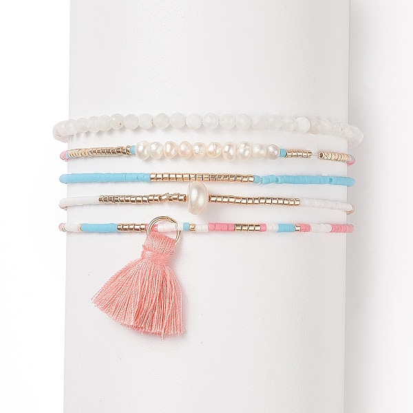 PandaHall Glass Seed Beads Stretch Bracelet Sets, Pearl & Polycotton Tassel Charm Bracelets for Women, Mixed Color, Inner Diameter: 2~2-1/8..., Multicolor
PandaHall Glass Seed Beads Stretch Bracelet Sets, Pearl & Polycotton Tassel Charm Bracelets for Women, Mixed Color, Inner Diameter: 2~2-1/8..., Multicolor