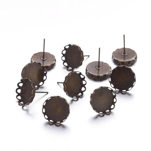 PandaHall Brass Stud Earring Settings, Nickel Free, Antique Bronze, 13mm, Tray: 12mm, Pin: 0.6mm thick Brass Others
PandaHall Brass Stud Earring Settings, Nickel Free, Antique Bronze, 13mm, Tray: 12mm, Pin: 0.6mm thick Brass Others