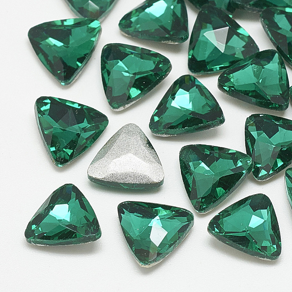 PandaHall Pointed Back Glass Rhinestone Cabochons, Back Plated, Faceted, Triangle, Med.Emerald, 11x12x4.5mm Glass Rhinestone Triangle Green
PandaHall Pointed Back Glass Rhinestone Cabochons, Back Plated, Faceted, Triangle, Med.Emerald, 11x12x4.5mm Glass Rhinestone Triangle Green