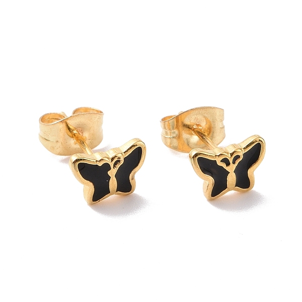 PandaHall Enamel Butterfly Stud Earrings with 316L Surgical Stainless Steel Pins, Gold Plated 304 Stainless Steel Jewelry for Women, Black...
PandaHall Enamel Butterfly Stud Earrings with 316L Surgical Stainless Steel Pins, Gold Plated 304 Stainless Steel Jewelry for Women, Black...