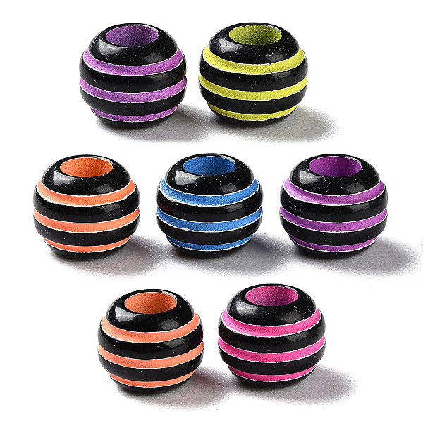PandaHall Spray Printed Opaque Acrylic European Beads, Large Hole Beads, Round with Stripe, Mixed Color, 11x9mm, Hole: 5.5mm, about..., Multicolor
PandaHall Spray Printed Opaque Acrylic European Beads, Large Hole Beads, Round with Stripe, Mixed Color, 11x9mm, Hole: 5.5mm, about..., Multicolor