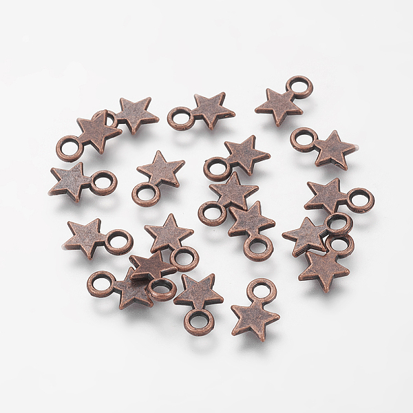 PandaHall Tibetan Style Alloy Charms, Christmas Star, Cadmium Free & Nickel Free & Lead Free, Red Copper, 10x8x1mm, Hole: 2mm Alloy Star
PandaHall Tibetan Style Alloy Charms, Christmas Star, Cadmium Free & Nickel Free & Lead Free, Red Copper, 10x8x1mm, Hole: 2mm Alloy Star