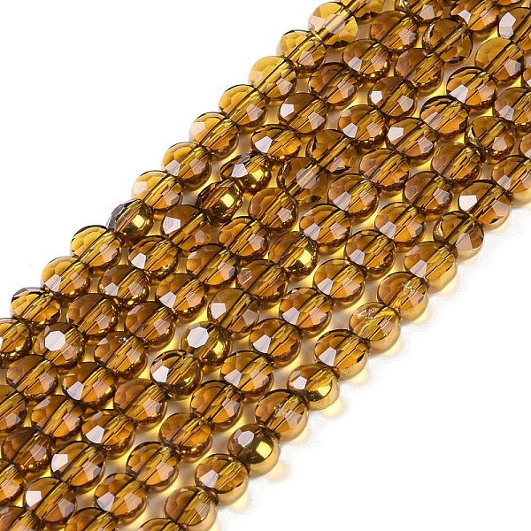 PandaHall Electroplate Glass Beads Strands, Full Plated, Faceted, Flat Round, Goldenrod, 4x4.5x3.5mm, Hole: 0.8mm, about 74pcs/strand..., Gold
PandaHall Electroplate Glass Beads Strands, Full Plated, Faceted, Flat Round, Goldenrod, 4x4.5x3.5mm, Hole: 0.8mm, about 74pcs/strand..., Gold