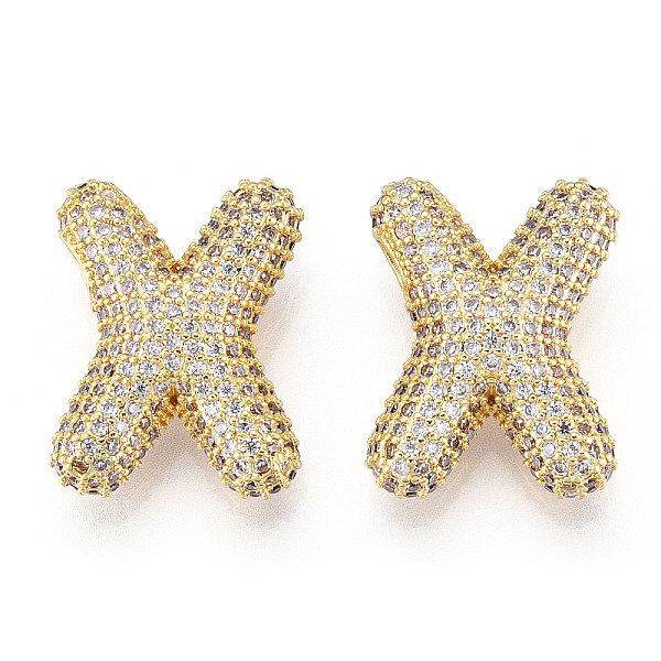 PandaHall Brass Micro Pave Cubic Zirconia Pendants, Alphabet, Letter X, 27x26x9.5mm, Hole: 4.5x2.5mm Brass+Cubic Zirconia Letter X Clear
PandaHall Brass Micro Pave Cubic Zirconia Pendants, Alphabet, Letter X, 27x26x9.5mm, Hole: 4.5x2.5mm Brass+Cubic Zirconia Letter X Clear