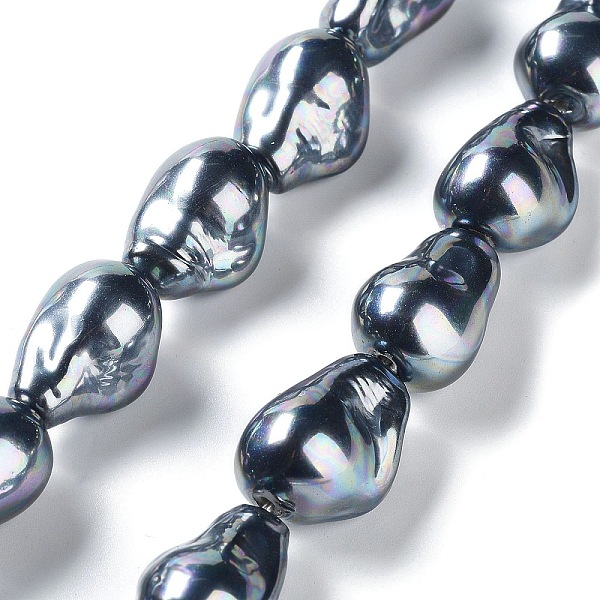 PandaHall Electroplated Shell Pearl Beads Strands, Nuggets, Gray, 21~22.5x14.5~15.5x13~13.5mm, Hole: 1.2mm, about 19pcs/strand, 15.94~16.34...
PandaHall Electroplated Shell Pearl Beads Strands, Nuggets, Gray, 21~22.5x14.5~15.5x13~13.5mm, Hole: 1.2mm, about 19pcs/strand, 15.94~16.34...