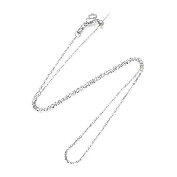 PandaHall Brass Cable Chain Necklaces, Long-Lasting Plated, with Lobster Claw Clasps and Stopper Beads, Platinum, 17.71 inch(45cm), 0.5mm...
PandaHall Brass Cable Chain Necklaces, Long-Lasting Plated, with Lobster Claw Clasps and Stopper Beads, Platinum, 17.71 inch(45cm), 0.5mm...