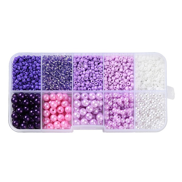 PandaHall DIY 10 Grids ABS Plastic & Glass Seed Beads Jewelry Making Finding Beads Kits, Round & Rondelle, Medium Orchid, 2~6x1.5~5.5mm...
PandaHall DIY 10 Grids ABS Plastic & Glass Seed Beads Jewelry Making Finding Beads Kits, Round & Rondelle, Medium Orchid, 2~6x1.5~5.5mm...