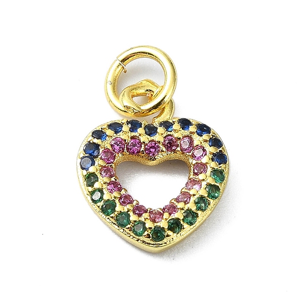 PandaHall Brass Micro Pave Colorful Cubic Zirconia Pendants, with Jump Ring, Heart Charm, Real 18K Gold Plated, 12x9.5x2.5mm, Hole: 3mm..., Multicolor
PandaHall Brass Micro Pave Colorful Cubic Zirconia Pendants, with Jump Ring, Heart Charm, Real 18K Gold Plated, 12x9.5x2.5mm, Hole: 3mm..., Multicolor