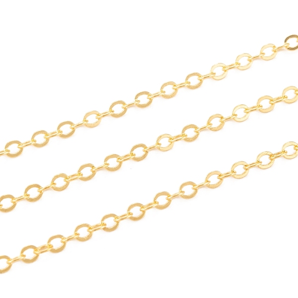 PandaHall Brass Flat Oval Cable Chains, Soldered, with Spool, Cadmium Free & Nickel Free & Lead Free, Golden, 2.5x2x0.45mm, about 301.83...
PandaHall Brass Flat Oval Cable Chains, Soldered, with Spool, Cadmium Free & Nickel Free & Lead Free, Golden, 2.5x2x0.45mm, about 301.83...