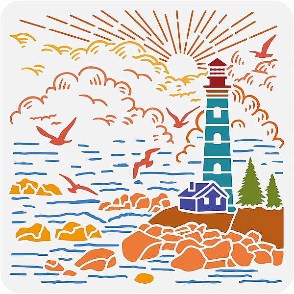 PandaHall BENECREAT Nautical Lighthouse Stencil, Seagull Sun Reusable Drawing Stencils 30x30cm DIY Craft Template for Room Decor DIY Crafts...
PandaHall BENECREAT Nautical Lighthouse Stencil, Seagull Sun Reusable Drawing Stencils 30x30cm DIY Craft Template for Room Decor DIY Crafts...