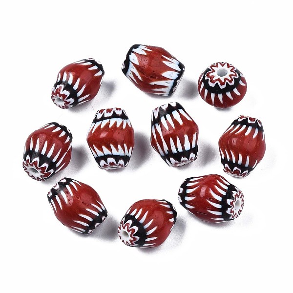 PandaHall Handmade Millefiori Lampwork Beads, Barrel, Dark Red, 10.5~13.5x10~11mm, Hole: 1.4~3mm Millefiori Lampwork Barrel
PandaHall Handmade Millefiori Lampwork Beads, Barrel, Dark Red, 10.5~13.5x10~11mm, Hole: 1.4~3mm Millefiori Lampwork Barrel