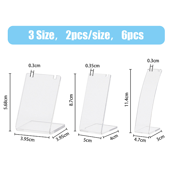 PandaHall HOBBIESAY 6Pcs 3 Styles Acrylic Earrings Necklace Holder L-shaped Jewelry Display Stands Modern and Elegant Marketing Exhibition..., Clear
PandaHall HOBBIESAY 6Pcs 3 Styles Acrylic Earrings Necklace Holder L-shaped Jewelry Display Stands Modern and Elegant Marketing Exhibition..., Clear