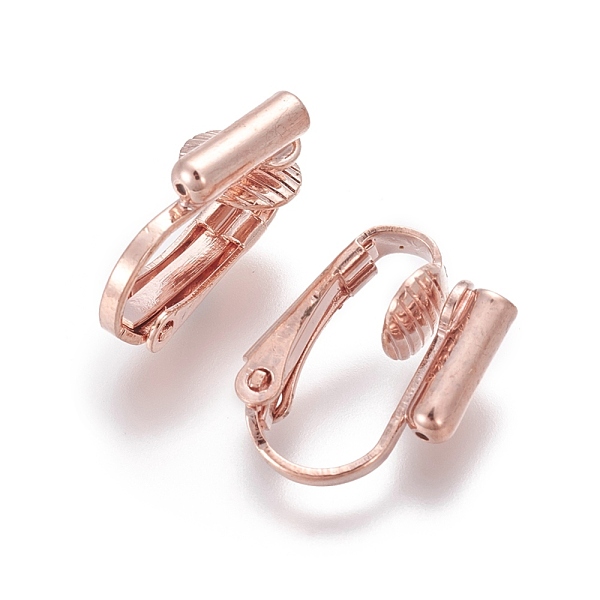 PandaHall Brass Clip-on Earring Converters Findings, For Non-pierced Ears, Rose Gold, 15.5x12x7.5mm, Hole: 0.6mm Brass
PandaHall Brass Clip-on Earring Converters Findings, For Non-pierced Ears, Rose Gold, 15.5x12x7.5mm, Hole: 0.6mm Brass