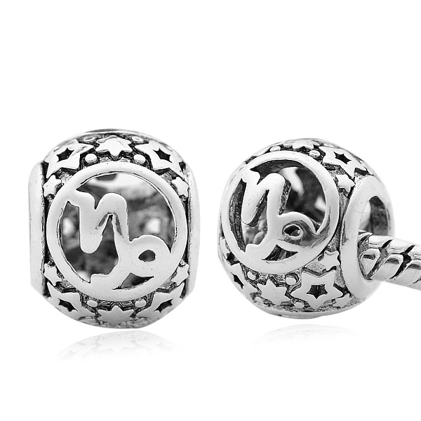 PandaHall Brass European Beads, Large Hole Beads, Cadmium Free & Nickel Free & Lead Free, Antique Silver, Hollow, Barrel with Twelve...
PandaHall Brass European Beads, Large Hole Beads, Cadmium Free & Nickel Free & Lead Free, Antique Silver, Hollow, Barrel with Twelve...