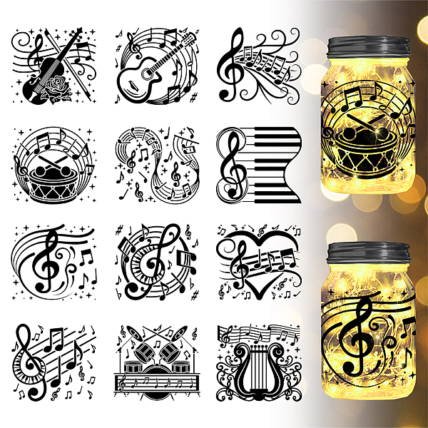 PandaHall PVC Silhouette Paper, for Lighting Decoration, Paper Cut Light Box, Rectangle, Musical Note, 90x100mm, 12pcs/set PVC Musical Note
PandaHall PVC Silhouette Paper, for Lighting Decoration, Paper Cut Light Box, Rectangle, Musical Note, 90x100mm, 12pcs/set PVC Musical Note
