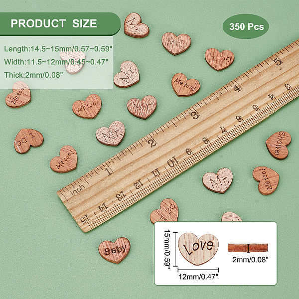 PandaHall SUPERFINDINGS 4 Styles Heart with Love & Word Wood Cabochons, Home Decorations, Mixed Color, 11.5~12x14.5~15x2mm Wood Heart..., Multicolor
PandaHall SUPERFINDINGS 4 Styles Heart with Love & Word Wood Cabochons, Home Decorations, Mixed Color, 11.5~12x14.5~15x2mm Wood Heart..., Multicolor
