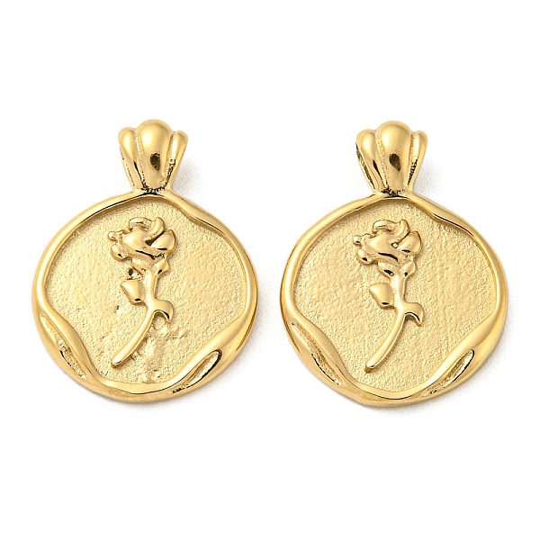 PandaHall 304 Stainless Steel Pendants, Flat Round with Rose Charm, Real 14K Gold Plated, 19x14.5x4mm, Hole: 3x1.7mm 304 Stainless Steel...
PandaHall 304 Stainless Steel Pendants, Flat Round with Rose Charm, Real 14K Gold Plated, 19x14.5x4mm, Hole: 3x1.7mm 304 Stainless Steel...